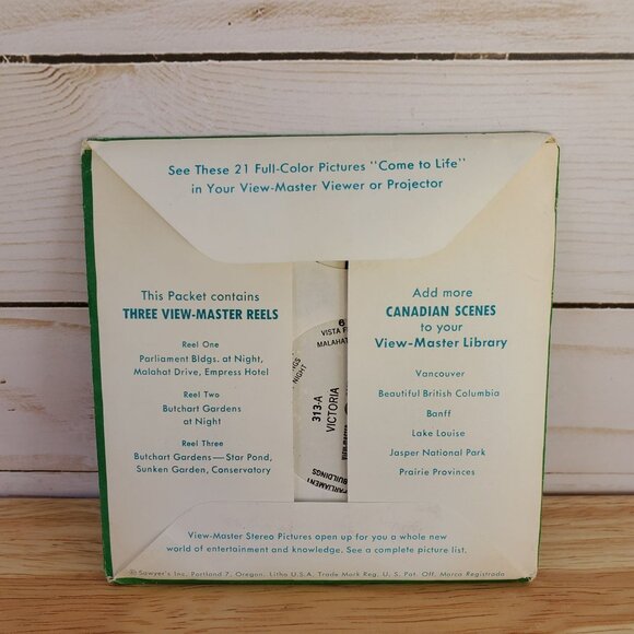 VTG View Master Packet A013 Victoria & Butchart Gardens 3D Pictures Full 3 Reels - Picture 7 of 12